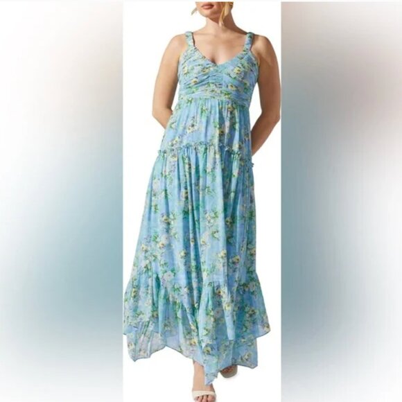 Astr The Label $129 Floral Shirred Sundress Medium - Picture 3 of 10